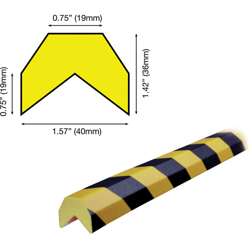 Butoir de protection de coin mod&egrave;le AA 5M NTL Industrial