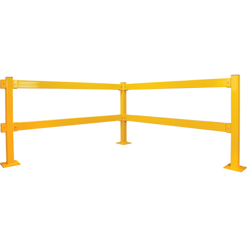 Lift-Out Guard Rail, Steel, 3' L x 4" H, Safety Yellow NTL Industrial