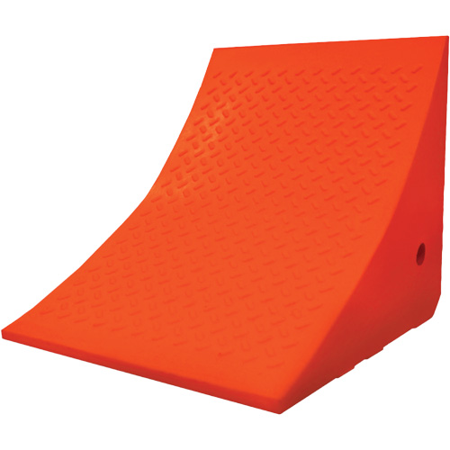 70 Ton Large Equipment Wheel Chock, Urethane, Orange NTL Industrial