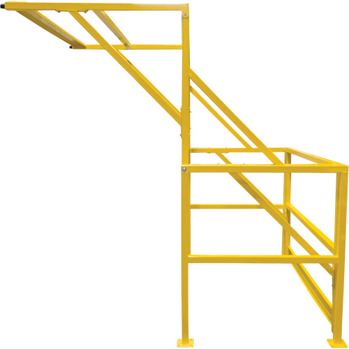 Mezzanine Safety Gate, 70" L x 77" H, 78" Raised, Yellow NTL Industrial