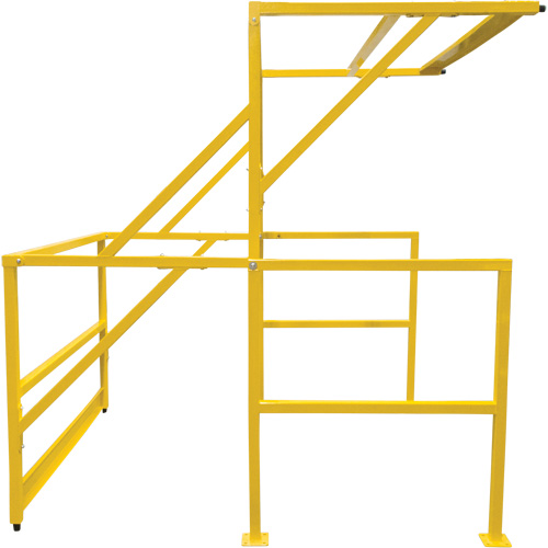 Mezzanine Safety Gate, 70" L x 77" H, 78" Raised, Yellow NTL Industrial