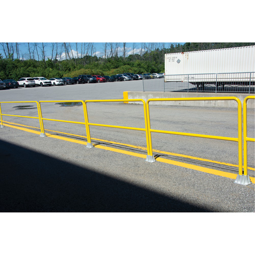 Garde-corps pour barri&egrave;re de s&eacute;curit&eacute;, Acier, 72" lo x 42" h, Jaune NTL Industrial