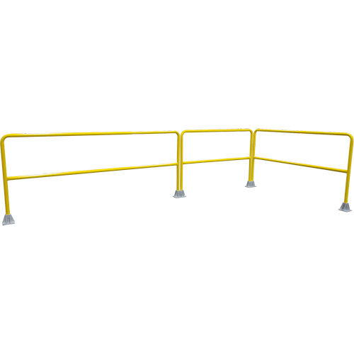 Garde-corps pour barri&egrave;re de s&eacute;curit&eacute;, Acier, 120" lo x 42" h, Jaune NTL Industrial