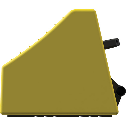 Cale de roue ultra-robuste pour l'exploitation mini&egrave;re Checkers Safety, PEHD, Jaune, 14-1/2" la x 17-1/2" p x 16" h NTL Industrial