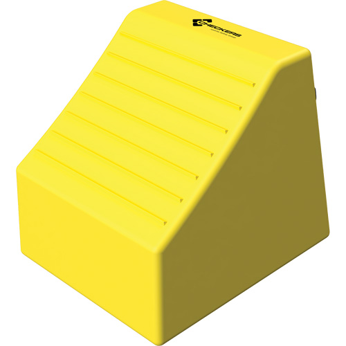 Checkers Safety Heavy-Duty Ultra Class Mining Wheel Chock without Bracket, HDPE, Yellow, 14-1/2" W x 17-1/2" D x 16" H NTL Industrial