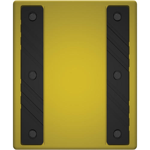 Checkers Safety Heavy-Duty Ultra Class Mining Wheel Chock without Bracket, HDPE, Yellow, 14-1/2" W x 17-1/2" D x 16" H NTL Industrial