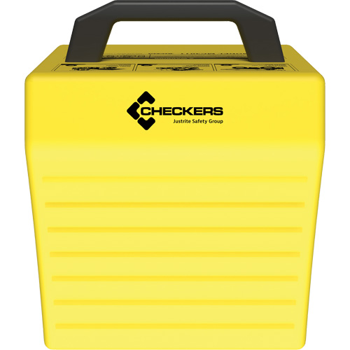Checkers Safety Heavy-Duty Ultra Class Mining Wheel Chock without Bracket, HDPE, Yellow, 14-1/2" W x 17-1/2" D x 16" H NTL Industrial