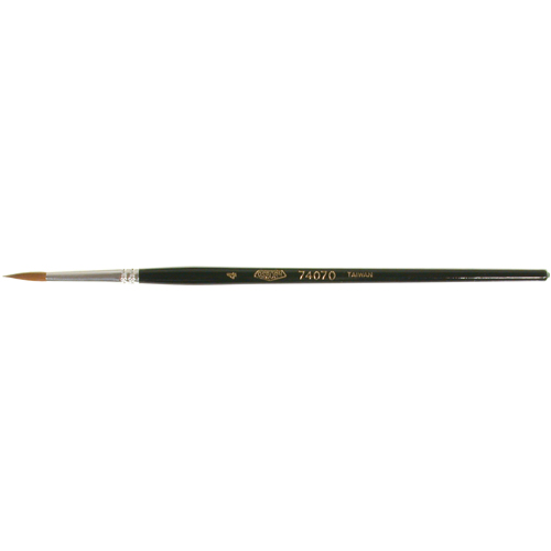 Artist Paint Brush, 1/8" Brush Width, Red Sable, Wood Handle NTL Industrial