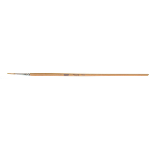 Pure White Bristle Round Marking Paint Brush, 9/64" Brush Width, White China, Wood Handle NTL Industrial
