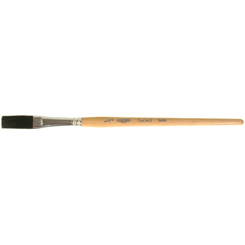 One Stroke Paint Brush, 1/2" Brush Width, Ox Hair, Wood Handle NTL Industrial