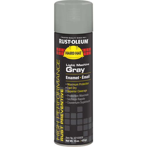 Peinture-&eacute;mail en a&eacute;rosol syst&egrave;me V2100, Gris machine p&acirc;le, Brillant, 15 oz, Canette a&eacute;rosol NTL Industrial