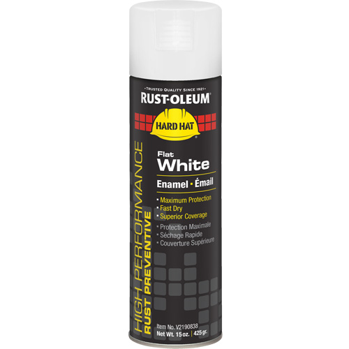 V2100 System Enamel Spray Paint, Flat White, Flat, 15 oz., Aerosol Can NTL Industrial