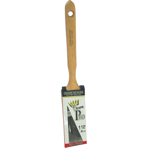 Pinceau angulaire Pro, Poly/nylon, Manche Bois, Largeur de 1-1/2" NTL Industrial