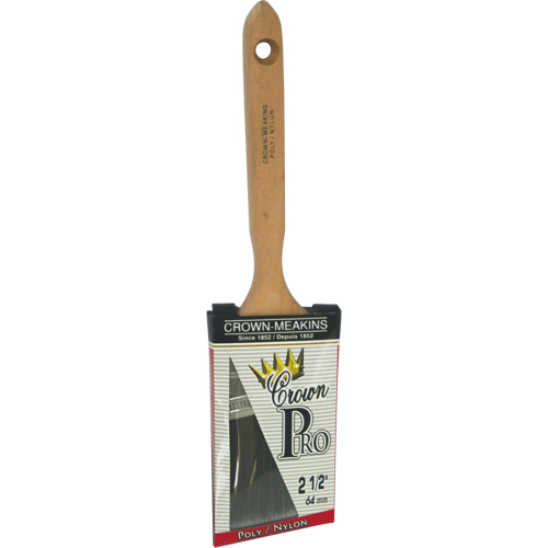 Angular Pro Paint Brush, Poly/Nylon, Wood Handle, 2-1/2" Width NTL Industrial