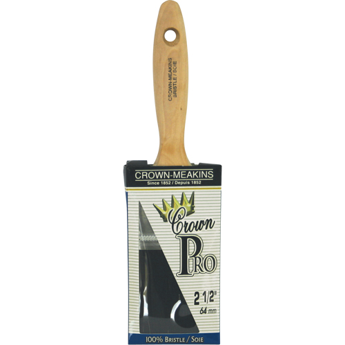 Pinceau &agrave; soies angulaires Crown Pro, Soies, Manche Bois, Largeur de 2-1/2" NTL Industrial