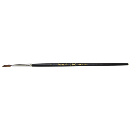 Pinceau pointu &agrave; soies noires pour artiste, Largeur de la brosse de 2,1 mm, Soie de chameau, Manche &agrave; Bois NTL Industrial