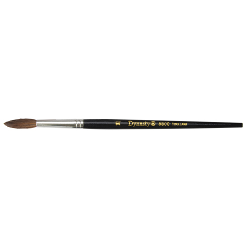 Pinceau pointu &agrave; soies noires pour artiste, Largeur de la brosse de 5,7 mm, Soie de chameau, Manche &agrave; Bois NTL Industrial