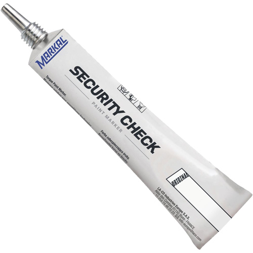 Security Check Paint Marker, 1.7 oz., Tube, White NTL Industrial