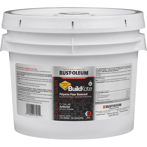 Appr&ecirc;t pour rev&ecirc;tement de sol polyur&eacute;e Concrete Saver BuildKote Partie B, 2 gal., Seau, Transparent/Base &agrave; teinter NTL Industrial