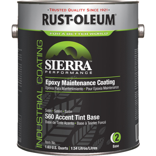 Rev&ecirc;tement dentretien &eacute;poxydique &agrave; base deau Sierra Performance S60 Base pour accents, Gallon, Base &agrave; teinter NTL Industrial