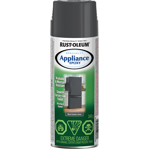 Specialty Appliance Epoxy Coating, Aerosol Can, Black Stainless Steel NTL Industrial