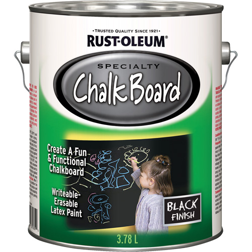 Peinture sp&eacute;cialis&eacute;e pour tableau noir, 3,78 L, Gallon, Noir NTL Industrial