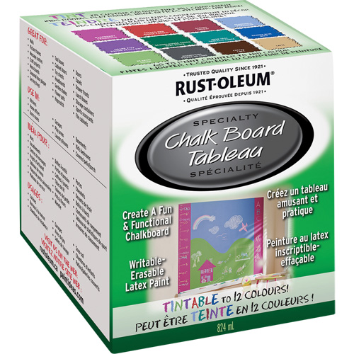 Specialty Chalk Board Paint, 824 ml, Kit, Tint Base NTL Industrial
