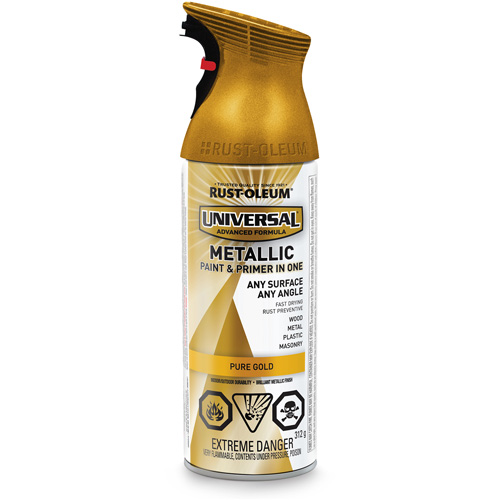 Universal&reg; Spray Paint, Pure Gold, Metallic, Aerosol Can NTL Industrial