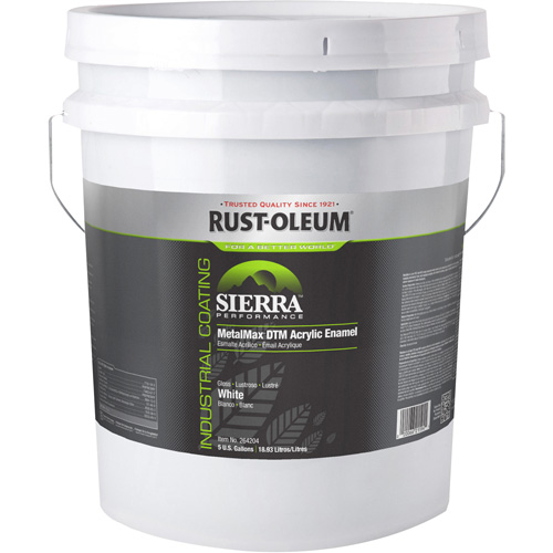 &eacute;mail acrylique DTM Sierra Performance MetalMax Plus, 5 gal., Seau, Blanc NTL Industrial