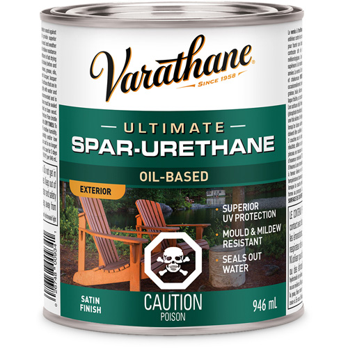 Rev&ecirc;tement &agrave; fini diamant pour bois Varathane, 946 ml, Transparent, Satin NTL Industrial