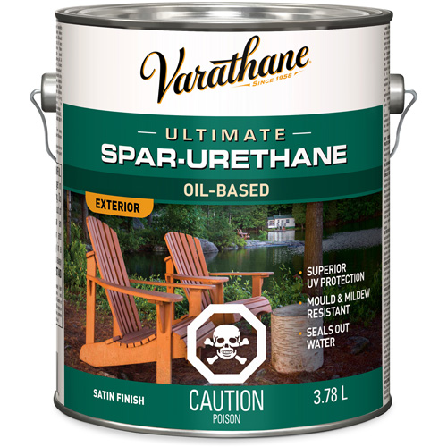 Fini diamant pour bois Varathane ext&eacute;rieur, 3,78 L, Transparent, Satin NTL Industrial