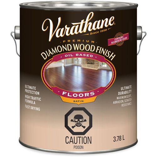 Varathane&reg; Diamond Wood Finish Floors Coating, 3.78 L, Clear, Satin NTL Industrial