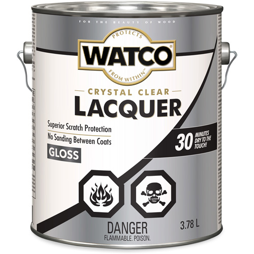 Watco&reg; Lacquer Wood Finish, 3.78 L, Clear, Gloss NTL Industrial