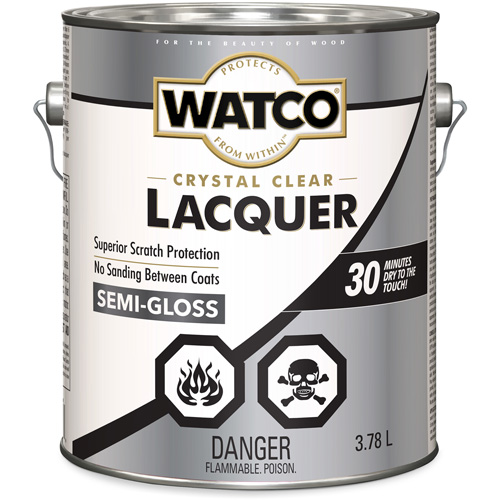 Laque pour bois Watco, 3,78 L, Transparent, Semi-brillant NTL Industrial