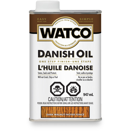 Watco&reg; Danish Oil, 947 ml, Dark Walnut, Transparent NTL Industrial