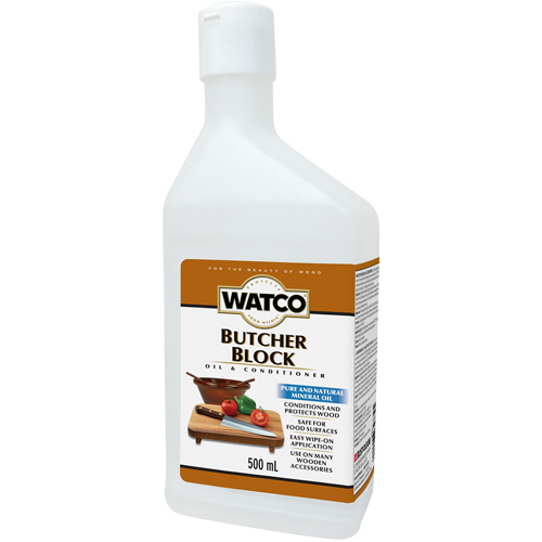 Watco&reg; Butcher Block Oil & Wood Conditioner, 473 ml, Clear, Transparent NTL Industrial