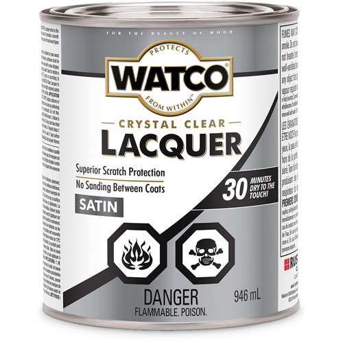 Watco&reg; Lacquer Wood Finish, 946 ml, Clear, Satin NTL Industrial