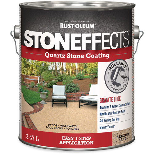 Rev&ecirc;tement &agrave; base de pierre de quartz Stoneffects, 3,78 L, &agrave; l'eau, Textur&eacute;, Beige NTL Industrial