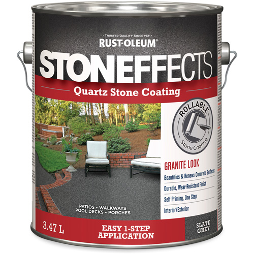 Stoneffects Quartz Stone Coating, 3.78 L, Water-Based, Textured, Grey NTL Industrial