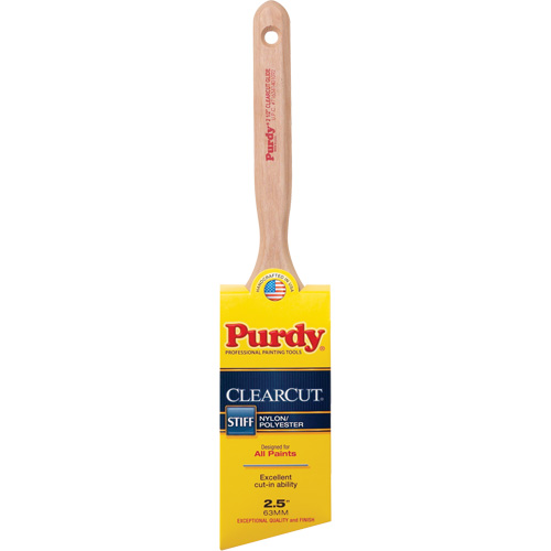 Pinceau Clearcut Glide, Poly/nylon, Manche Bois, Largeur de 2-1/2" NTL Industrial