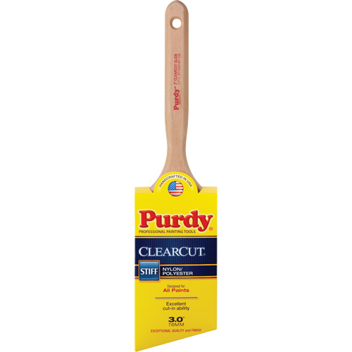 Clearcut&reg; Glide Paint Brush, Poly/Nylon, Wood Handle, 3" Width NTL Industrial