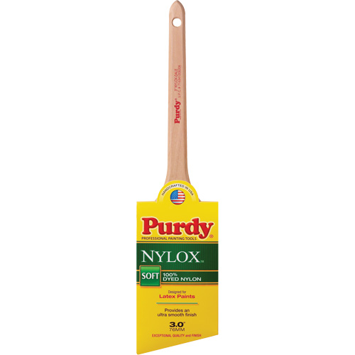Nylox Dale Paint Brush, Nylon, Wood Handle, 3" Width NTL Industrial