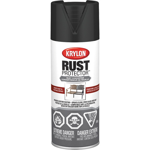 Appr&ecirc;t convertisseur de rouille Rust Protector, Appr&ecirc;t noir, Tr&egrave;s mat, 12 oz, Canette a&eacute;rosol NTL Industrial