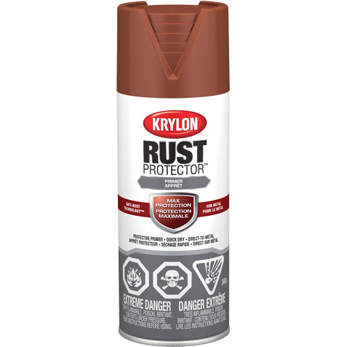 Peinture &agrave; &eacute;mail Rust Protector, Appr&ecirc;t oxyde rouge, Tr&egrave;s mat, 12 oz, Canette a&eacute;rosol NTL Industrial