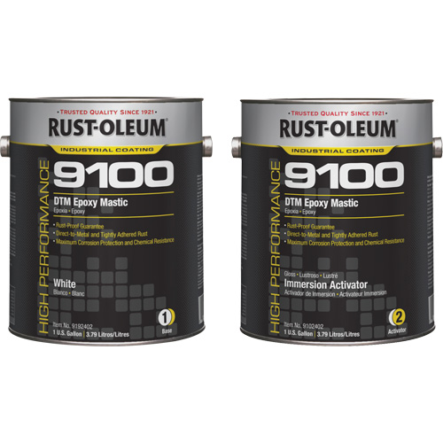 9100 System DTM Epoxy Mastic Base & Activator Kit, White, Gallon NTL Industrial