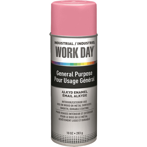 Industrial Work Day Paint, Pink, Gloss, 10 oz., Aerosol Can NTL Industrial
