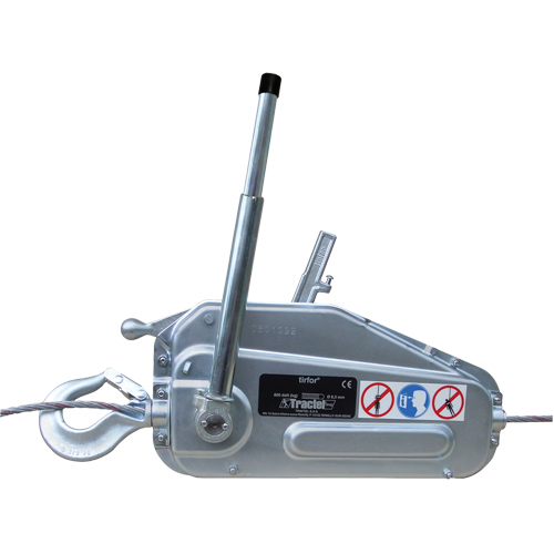 Palan &agrave; c&acirc;ble d'acier Tirfor - TU17, Diam&egrave;tre du fil 5/16", Capacit&eacute; 2000 lb (1 tonne) NTL Industrial