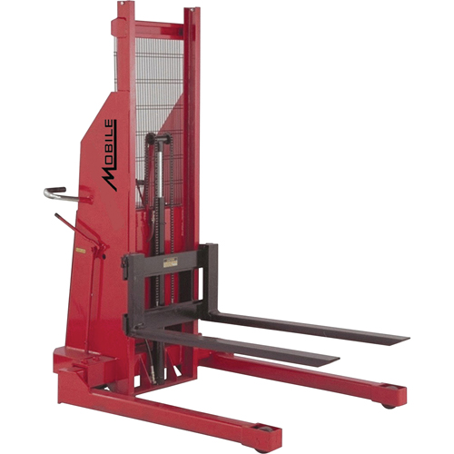 Gerbeur hydraulique, Fonctionnement &eacute;lectrique, Capacit&eacute; 1500 lb, Lev&eacute;e max 80" NTL Industrial