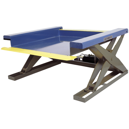 Hydraulic Floor-Height Scissor Lift Tables, Steel, 2000 lbs. Capacity NTL Industrial