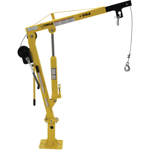 Winch Operated Truck Jib Crane, 500 lbs. (0.25 tons) Capacity, 102' Max. Clearance NTL Industrial